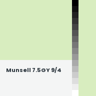 Color chip: Munsell 7.5GY 9/4
