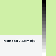 Color chip: Munsell 7.5GY 9/6