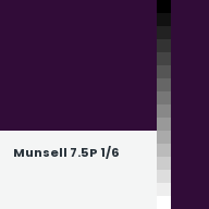 Color chip: Munsell 7.5P 1/6