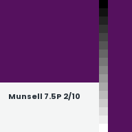 Color chip: Munsell 7.5P 2/10