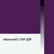 Color chip: Munsell 7.5P 2/8
