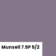 Color chip: Munsell 7.5P 5/2