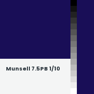 Color chip: Munsell 7.5PB 1/10