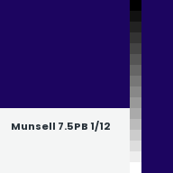 Color chip: Munsell 7.5PB 1/12