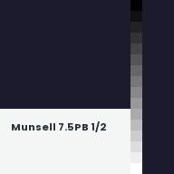 Color chip: Munsell 7.5PB 1/2