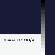 Color chip: Munsell 7.5PB 1/4