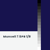 Color chip: Munsell 7.5PB 1/8