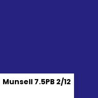 Color chip: Munsell 7.5PB 2/12