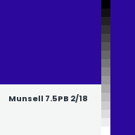 Color chip: Munsell 7.5PB 2/18