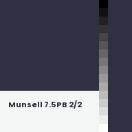 Color chip: Munsell 7.5PB 2/2