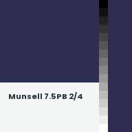 Color chip: Munsell 7.5PB 2/4