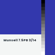 Color chip: Munsell 7.5PB 3/14