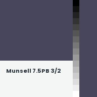 Color chip: Munsell 7.5PB 3/2