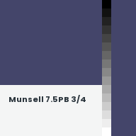Color chip: Munsell 7.5PB 3/4
