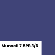 Color chip: Munsell 7.5PB 3/6