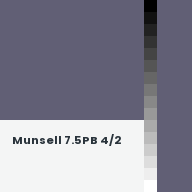 Color chip: Munsell 7.5PB 4/2