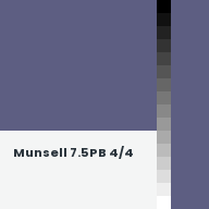 Color chip: Munsell 7.5PB 4/4