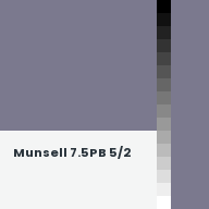 Color chip: Munsell 7.5PB 5/2