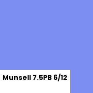 Color chip: Munsell 7.5PB 6/12