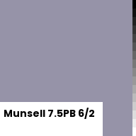 Color chip: Munsell 7.5PB 6/2