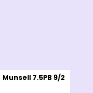 Color chip: Munsell 7.5PB 9/2