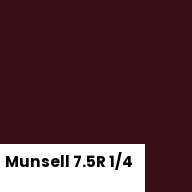 Color chip: Munsell 7.5R 1/4