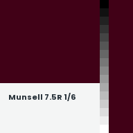 Color chip: Munsell 7.5R 1/6
