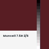 Color chip: Munsell 7.5R 2/6