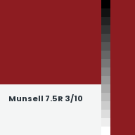 Color chip: Munsell 7.5R 3/10