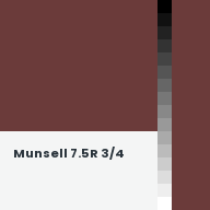 Color chip: Munsell 7.5R 3/4