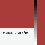 Color chip: Munsell 7.5R 4/10