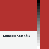 Color chip: Munsell 7.5R 4/12