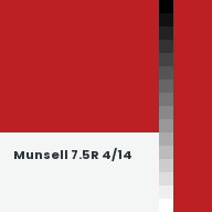 Color chip: Munsell 7.5R 4/14