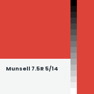 Color chip: Munsell 7.5R 5/14