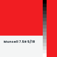 Color chip: Munsell 7.5R 5/18