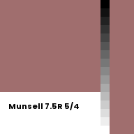 Color chip: Munsell 7.5R 5/4