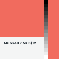 Color chip: Munsell 7.5R 6/12