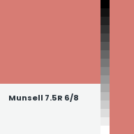 Color chip: Munsell 7.5R 6/8