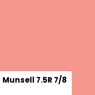 Color chip: Munsell 7.5R 7/8