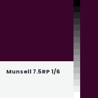Color chip: Munsell 7.5RP 1/6