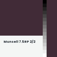 Color chip: Munsell 7.5RP 2/2