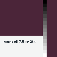 Color chip: Munsell 7.5RP 2/4