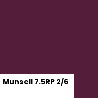 Color chip: Munsell 7.5RP 2/6