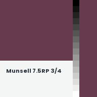 Color chip: Munsell 7.5RP 3/4