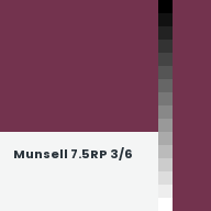 Color chip: Munsell 7.5RP 3/6