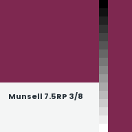 Color chip: Munsell 7.5RP 3/8
