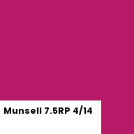 Color chip: Munsell 7.5RP 4/14