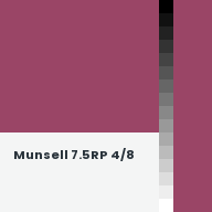 Color chip: Munsell 7.5RP 4/8