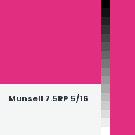 Color chip: Munsell 7.5RP 5/16