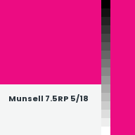 Color chip: Munsell 7.5RP 5/18